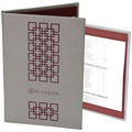 Book Cloth Double Panel Pocket Menu Cover (8 1/2"x5 1/2")